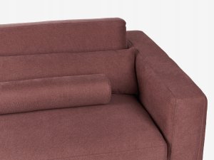 Beliani Sofa 3-osobowa burgundowa ANGE 8