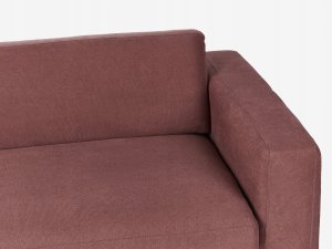 Beliani Sofa 3-osobowa burgundowa ANGE 9