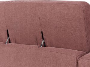 Beliani Sofa 3-osobowa burgundowa ANGE 10