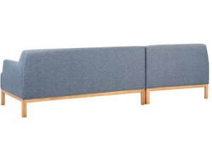 Beliani Narożnik prawostronny niebieski SOSJO 5