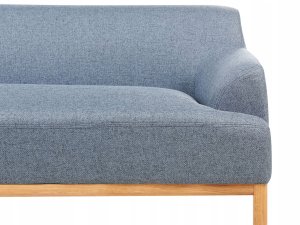 Beliani Narożnik prawostronny niebieski SOSJO 7