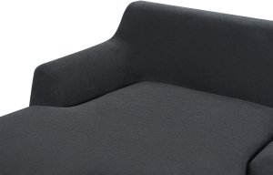 Beliani Narożnik prawostronny czarny SOSJO 6