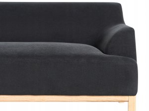 Beliani Narożnik prawostronny czarny SOSJO 7