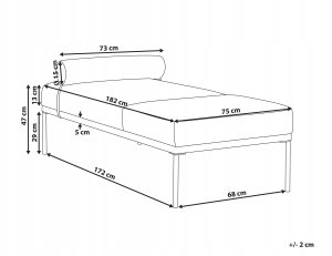 Beliani Szezlong len syntetyczny beżowo-złoto brązowy MALMOS 3