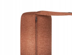 Beliani Szezlong len syntetyczny beżowo-złoto brązowy MALMOS 10