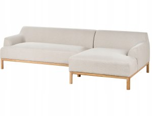 Beliani Narożnik lewostronny jasnobeżowy SOSJO 4