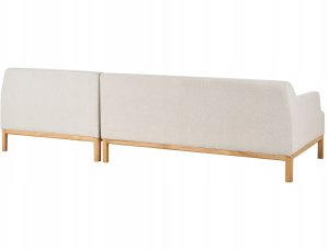 Beliani Narożnik lewostronny jasnobeżowy SOSJO 5