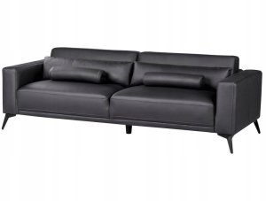 Beliani Sofa 3-osobowa czarna ANGE 15