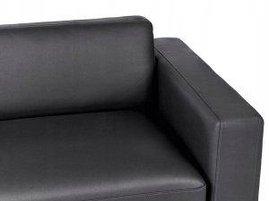 Beliani Sofa 3-osobowa czarna ANGE 16