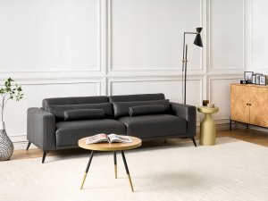 Beliani Sofa 3-osobowa czarna ANGE 4