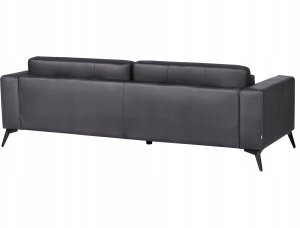 Beliani Sofa 3-osobowa czarna ANGE 6