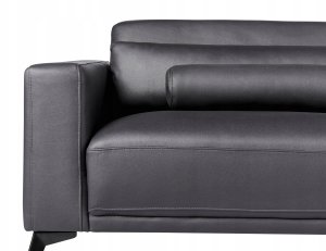 Beliani Sofa 3-osobowa czarna ANGE 8