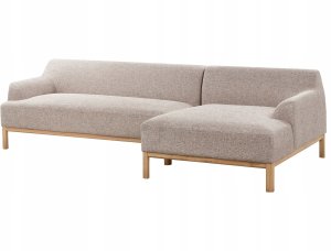 Beliani Narożnik lewostronny jasnobrązowy SOSJO 4