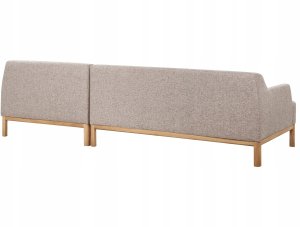 Beliani Narożnik lewostronny jasnobrązowy SOSJO 5