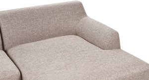 Beliani Narożnik lewostronny jasnobrązowy SOSJO 6