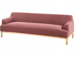 Beliani Sofa 3-osobowa burgundowa SOSJO 4