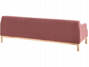 Beliani Sofa 3-osobowa burgundowa SOSJO 5