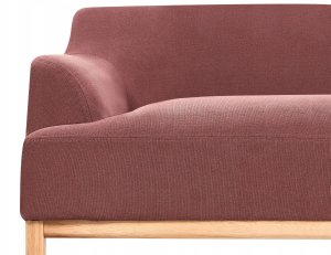 Beliani Sofa 3-osobowa burgundowa SOSJO 7