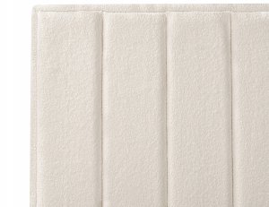 Beliani Łóżko z pojemnikiem Boucle SEZANNE 140 x 200 cm Złamana biel 8