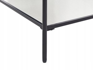 Beliani Stolik kawowy z półką szklany czarny BLAIR 7