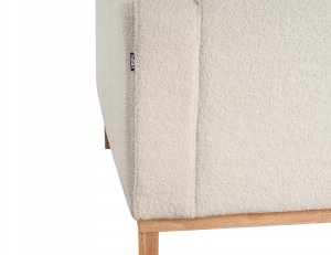 Beliani Narożnik prawostronny boucle biały SIGGARD 11