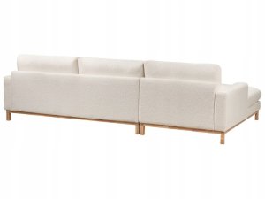 Beliani Narożnik prawostronny boucle biały SIGGARD 15