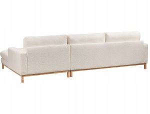 Beliani Narożnik prawostronny boucle biały SIGGARD 5