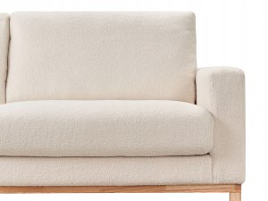 Beliani Narożnik prawostronny boucle biały SIGGARD 8