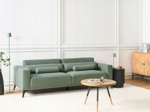 Beliani Sofa 3-osobowa zielona ANGE 2
