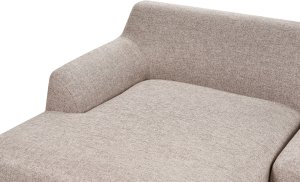 Beliani Narożnik prawostronny jasnobrązowy SOSJO 6