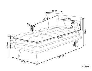 Beliani Szezlong welurowy prawostronny pomarańczowy GONESSE 3