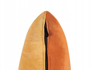 Beliani Szezlong welurowy prawostronny pomarańczowy GONESSE 8