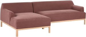 Beliani Narożnik prawostronny burgundowy SOSJO 2