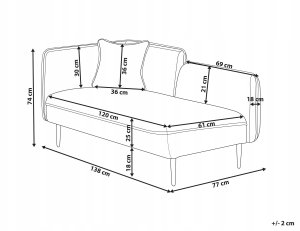 Beliani Szezlong boucle lewostronny ciemnoszary CHEVANNES 3