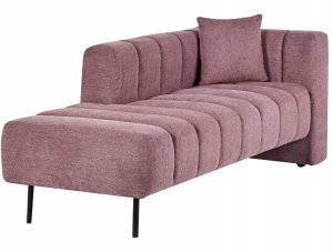 Beliani Szezlong prawostronny różowy LANNILS 4