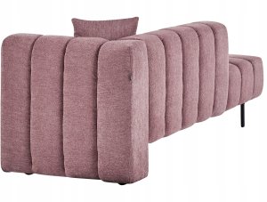 Beliani Szezlong prawostronny różowy LANNILS 5