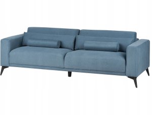 Beliani Sofa 3-osobowa niebieska ANGE 5