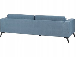 Beliani Sofa 3-osobowa niebieska ANGE 7