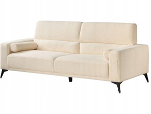 Beliani Sofa 3-osobowa boucle złamana biel ANGE 6
