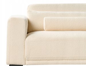 Beliani Sofa 3-osobowa boucle złamana biel ANGE 7