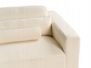 Beliani Sofa 3-osobowa boucle złamana biel ANGE 8