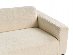 Beliani Sofa 3-osobowa boucle złamana biel ANGE 9