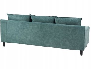 Beliani Narożnik welurowy prawostronny lazurowy ELVENES 5