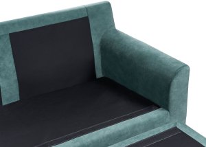 Beliani Narożnik welurowy prawostronny lazurowy ELVENES 9