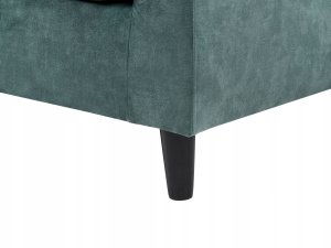 Beliani Narożnik welurowy prawostronny lazurowy ELVENES 10