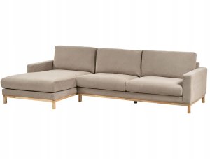 Beliani Narożnik prawostronny szarobeżowy SIGGARD 4