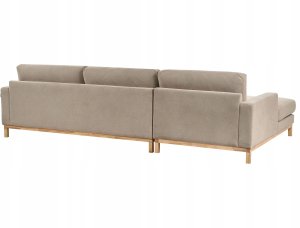 Beliani Narożnik prawostronny szarobeżowy SIGGARD 5