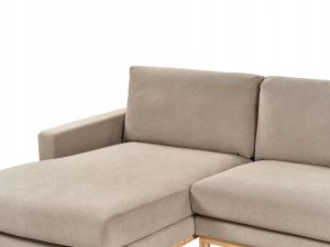 Beliani Narożnik prawostronny szarobeżowy SIGGARD 9