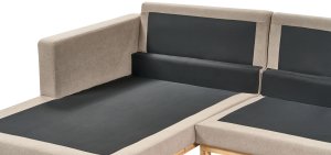 Beliani Narożnik prawostronny szarobeżowy SIGGARD 10