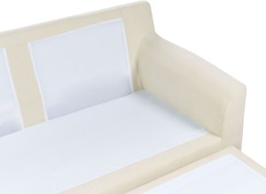 Beliani Narożnik lewostronny jasnobeżowy ELVENES 9